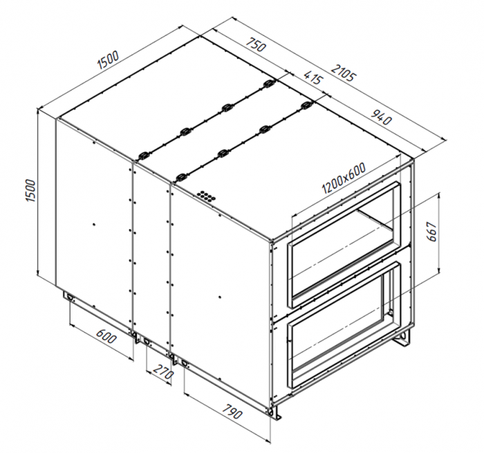 Приточно-вытяжная установка с рекуперацией тепла Alasca RR7000H EC