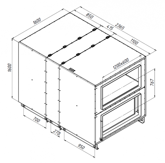 Приточно-вытяжная установка с рекуперацией тепла Alasca RR8500H EC