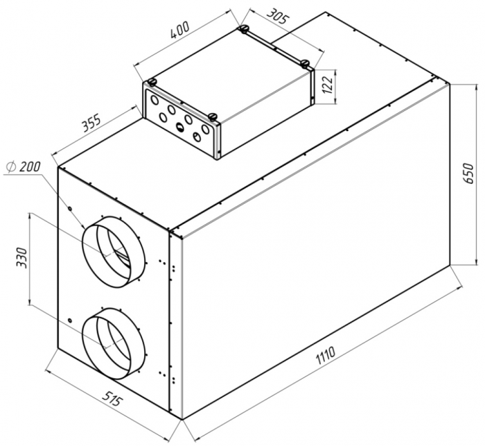 Приточно-вытяжная установка с рекуперацией тепла Alasca ECO H700 EC