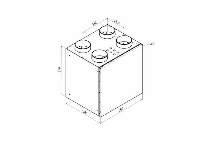 Приточно-вытяжная установка с рекуперацией тепла Alasca RR400V EC