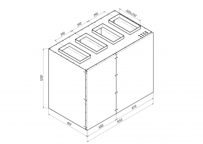 Приточно-вытяжная установка с рекуперацией тепла Alasca RR2000V EC